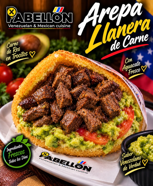 Arepa Llanera Steak.