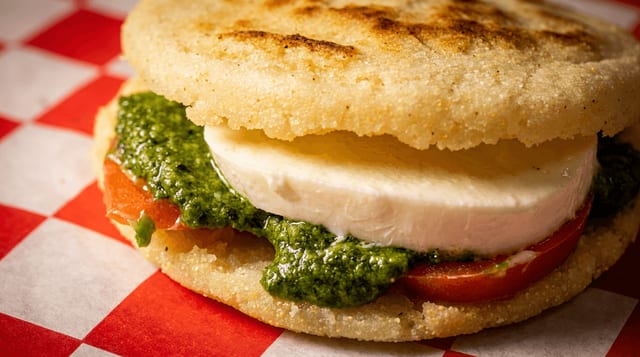 Arepa Caprese.